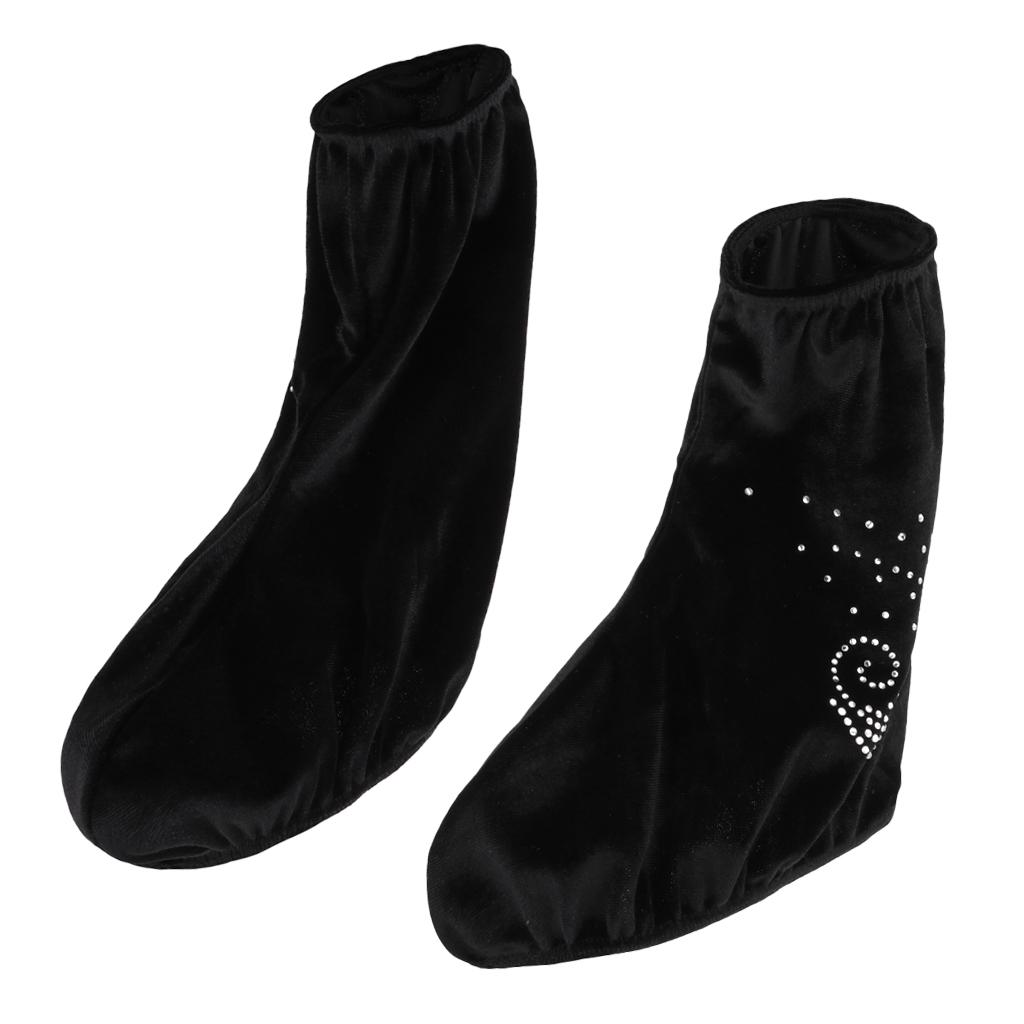 1 Pair Universal Soft Velvet Figure Ice Skating Boot Covers Protector Overshoes For Women Men