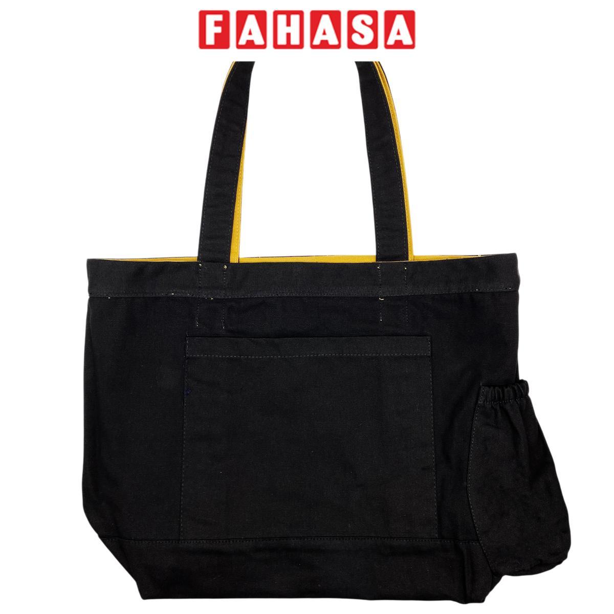 Túi Vải Tote 2 In 1 Phối 2 Màu - Saigon ZeroWaste - Màu Vàng + Đen