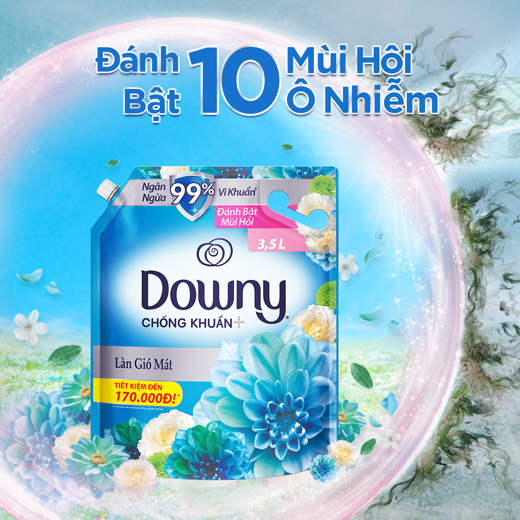 Combo 2 Nước Xả Vải DOWNY Hương Nước Hoa Cao Cấp Túi 3L