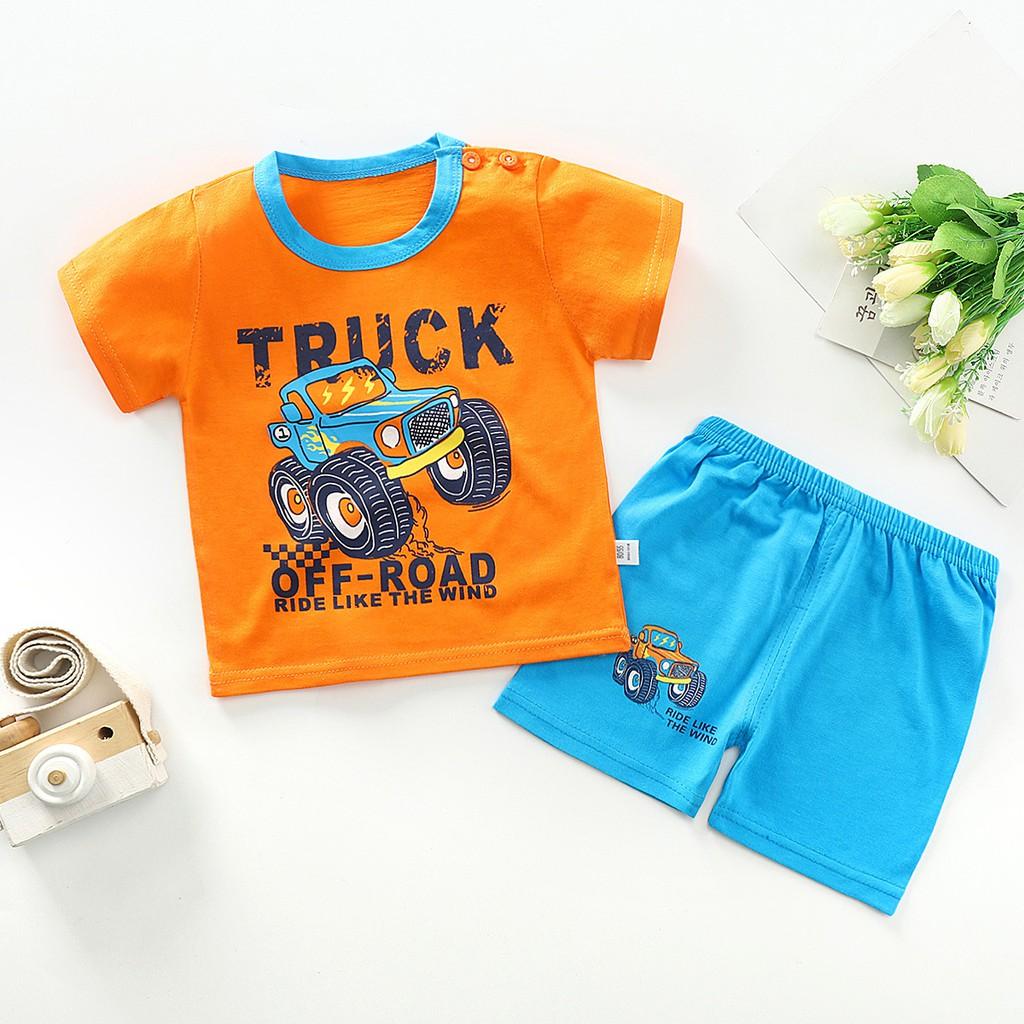 Bộ cộc tay cho bé chất cotton siêu mát hàng QC cho bé từ 7kg đến 18kg