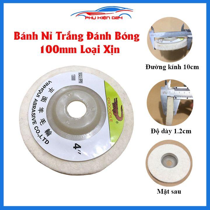 Đĩa đánh bóng làm sạch bề mặt kim loại bằng sợi nỉ đường kính 100mm