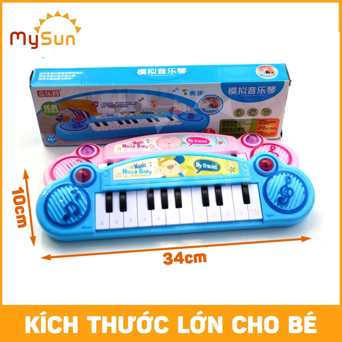 Đàn Piano Organ mini đồ chơi âm nhạc cụ cho bé gái trai phát triển trí tuệ thông minh MySun