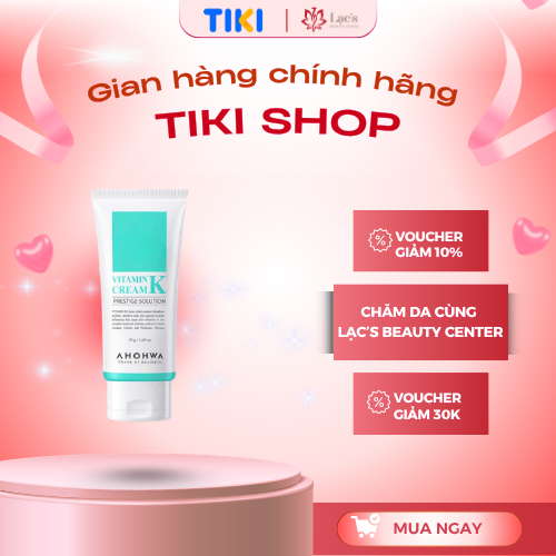 Kem Hỗ Trợ Làm Dịu Da, Giảm Đỏ, Chăm Sóc Da Corticoid AHOHWA PRESTIGE SOLUTION VITAMIN K CREAM 50g