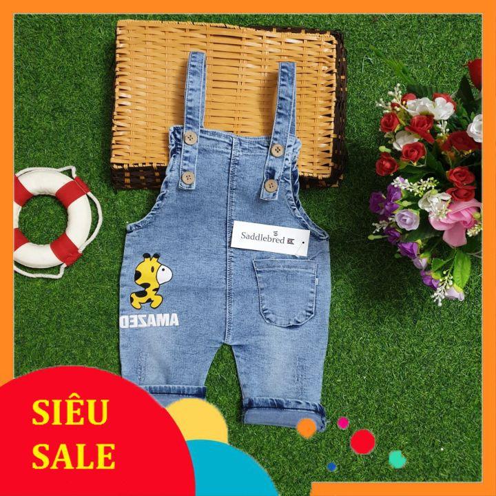 Yếm Jean Bò Mềm Cho Bé Trai Bé Gái (6-17kg