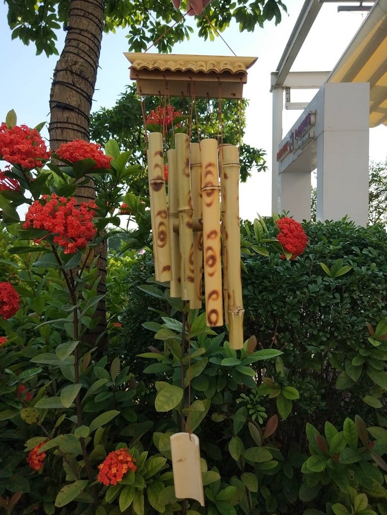 Chuông gió tre nứa phong thủy may mắn