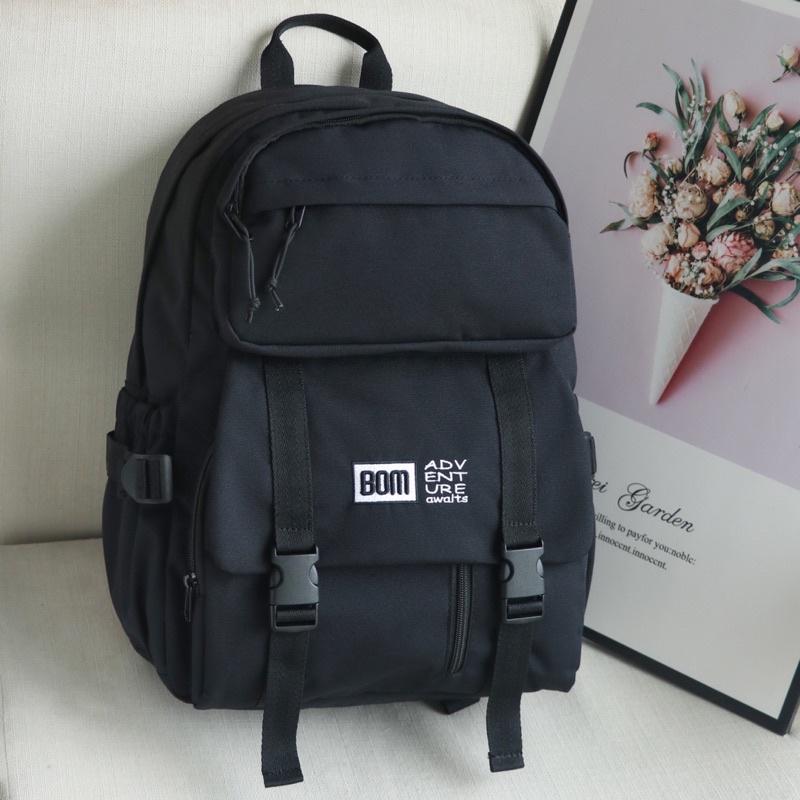 Balo học sinh, sinh viên thời trang unisex với chất dù cao cấp nhẹ bền - BOM