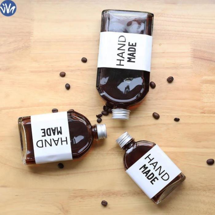 CHAI THỦY TINH VUÔNG 250ML DÁNG DẸT ĐỰNG SINH TỐ, CAFE, RƯ.ỢU