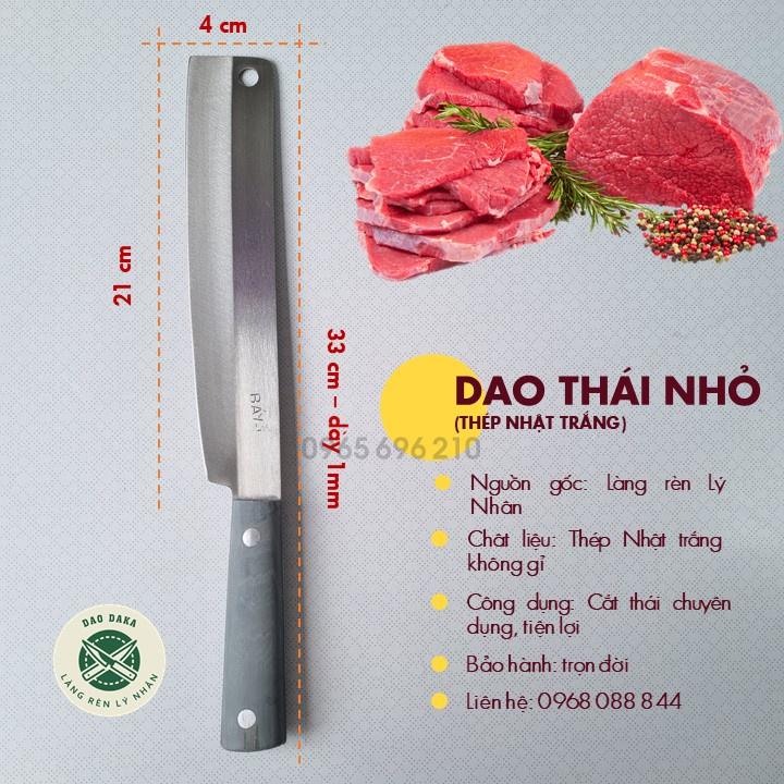 Dao thái nhỏ thép Nhật trắng không gỉ - Chuôi nhựa