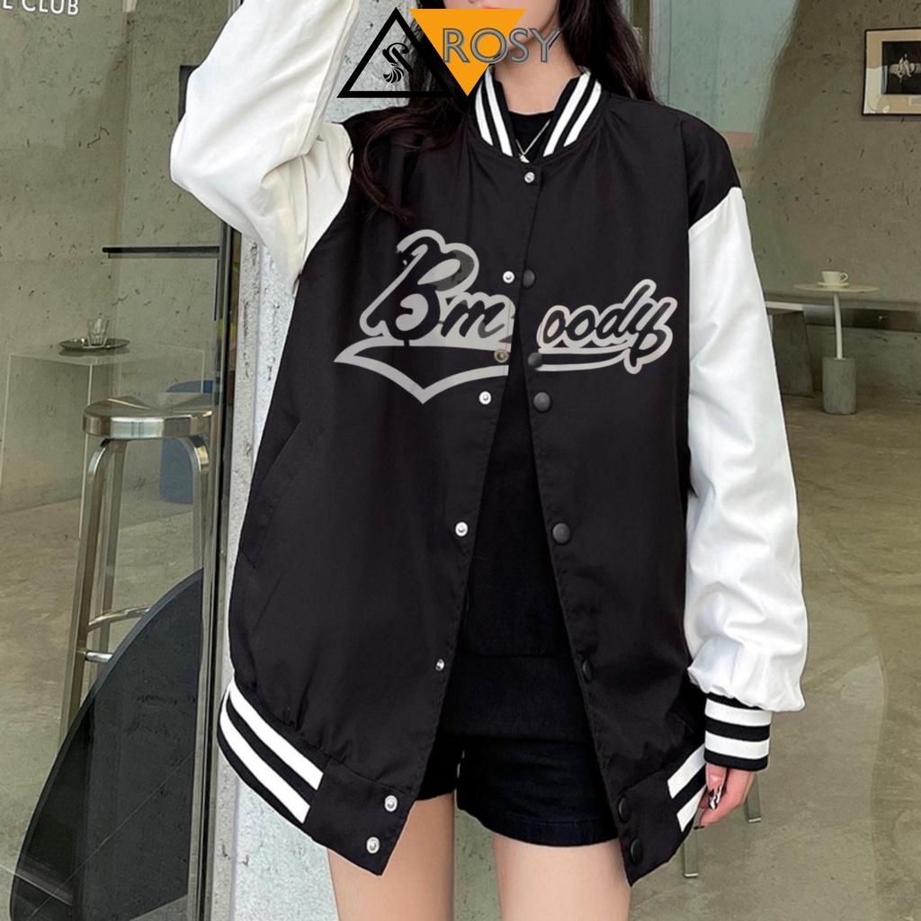 Áo khoác dù bomber unisex bóng chày 2 lớp tảng nhiệt phong cách Hàn Quốc nam nữ mặc cặp phù hợp chất dù dày dặn cao cấp, Áo khoác Bomber nam nữ chất phong cách bóng chày sành điệu, Áo khoác gió bomber form rộng unisex mặc cặp - couple