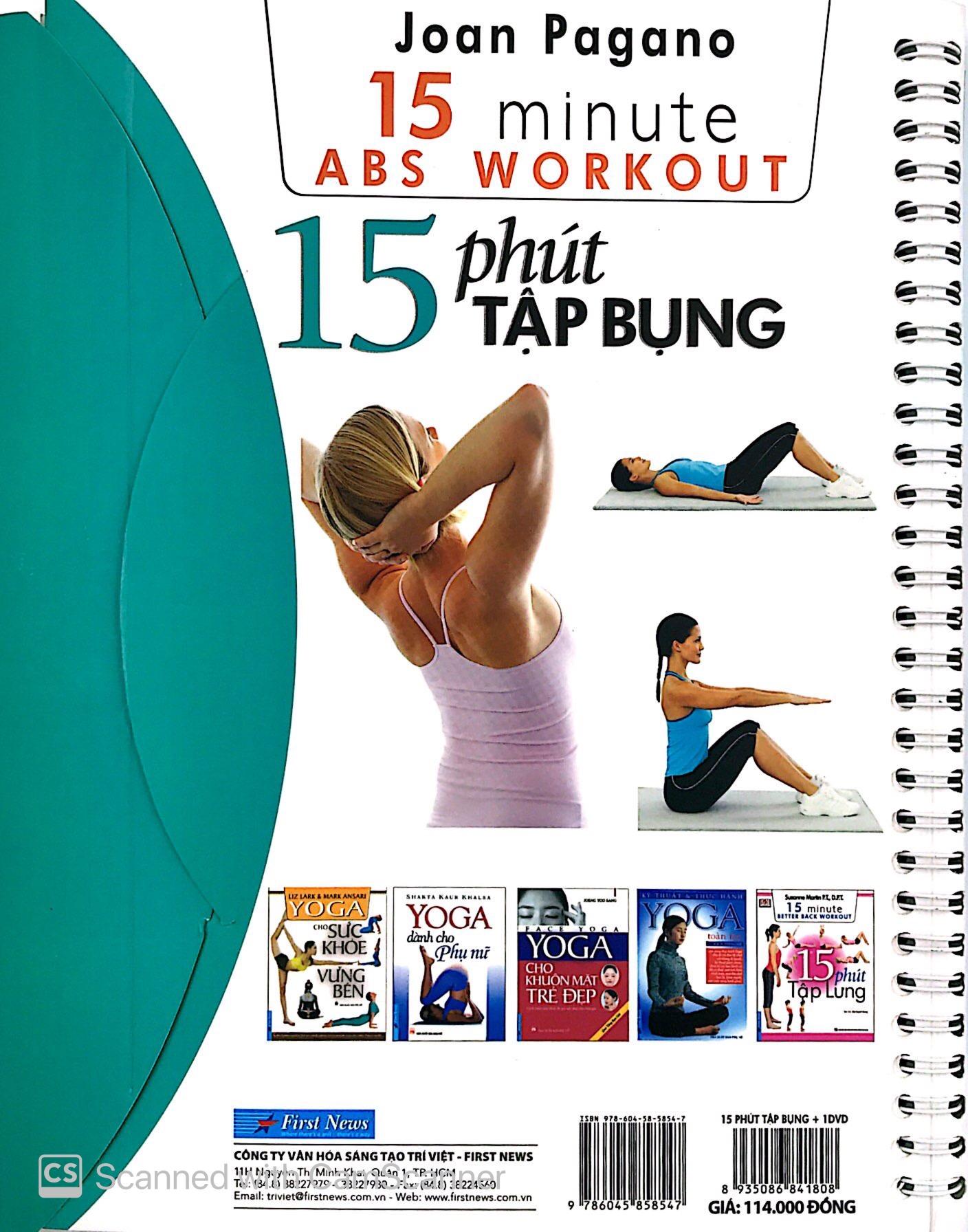 Sách Lò Xo - 15 Phút Tập Bụng (Kèm 1 DVD)