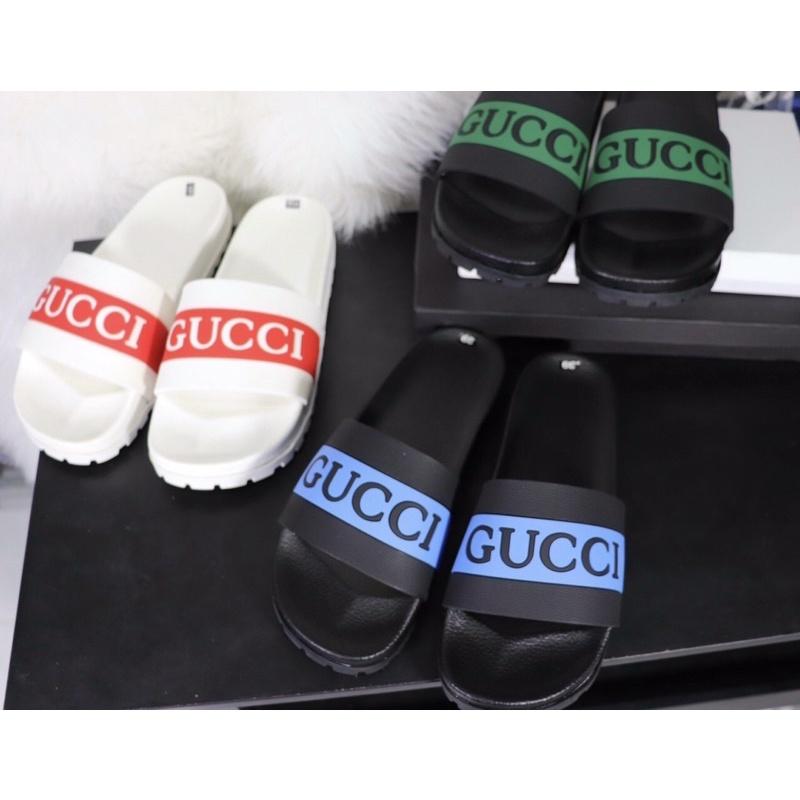 Dép quai ngang thời trang nam cao cấp Gc sọc phối màu Full box l