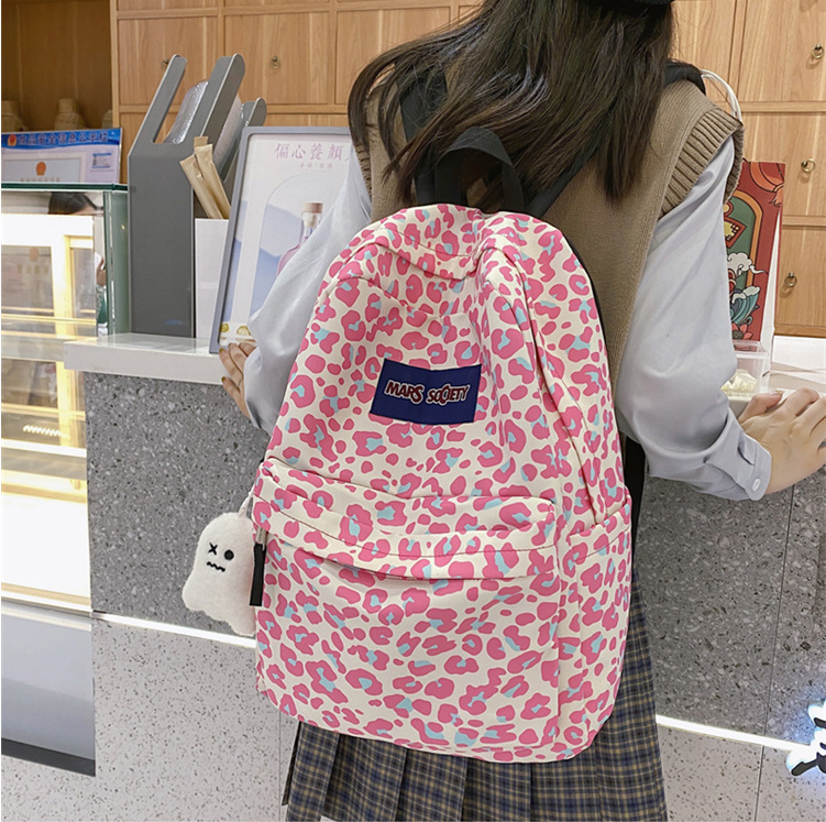 Balo nữ xinh đi học đi chơi họa tiết da báo Leopard cực ngầu thời trang Ulzzang Hàn Quốc đẹp giá rẻ