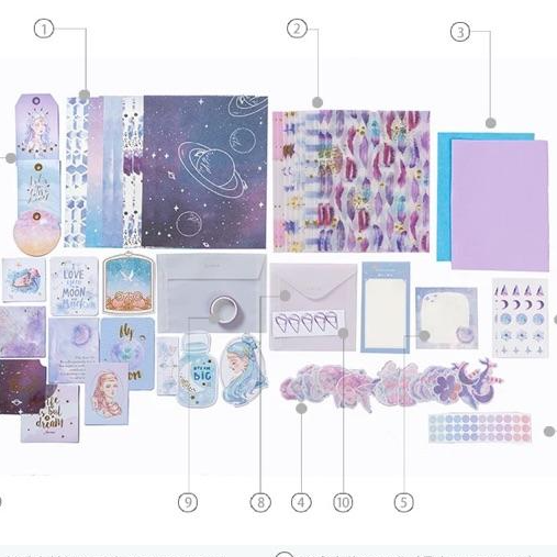 Set trang trí 107pcs siêu dễ thương