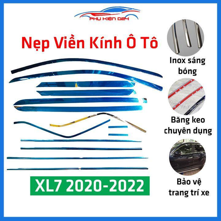 Bộ nẹp viền chân kính cong kính Suzuki XL7 2020 Inox sáng bóng chuẩn form xe