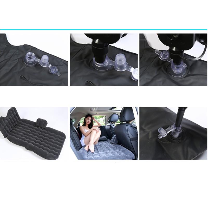 Nệm hơi ô tô cao cấp Version 3.0 vải nhung kèm bơm hơi và 2 gối - Home and Garden