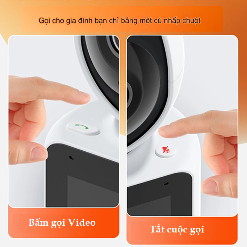 Camera Wifi Thông Minh Giám Sát Tích Hợp Màn Hình IPS 2.8 Inch - Gọi Video 2 Chiều Trực Tiếp - Siêu Nét Full HD 2K Công Nghệ Al Xoay 360 Độ - Hàng Chính Hãng