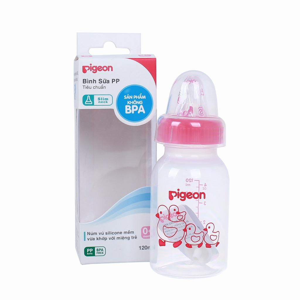 Bình sữa Pigeon 120ml cổ hẹp (&gt; 0 tháng)