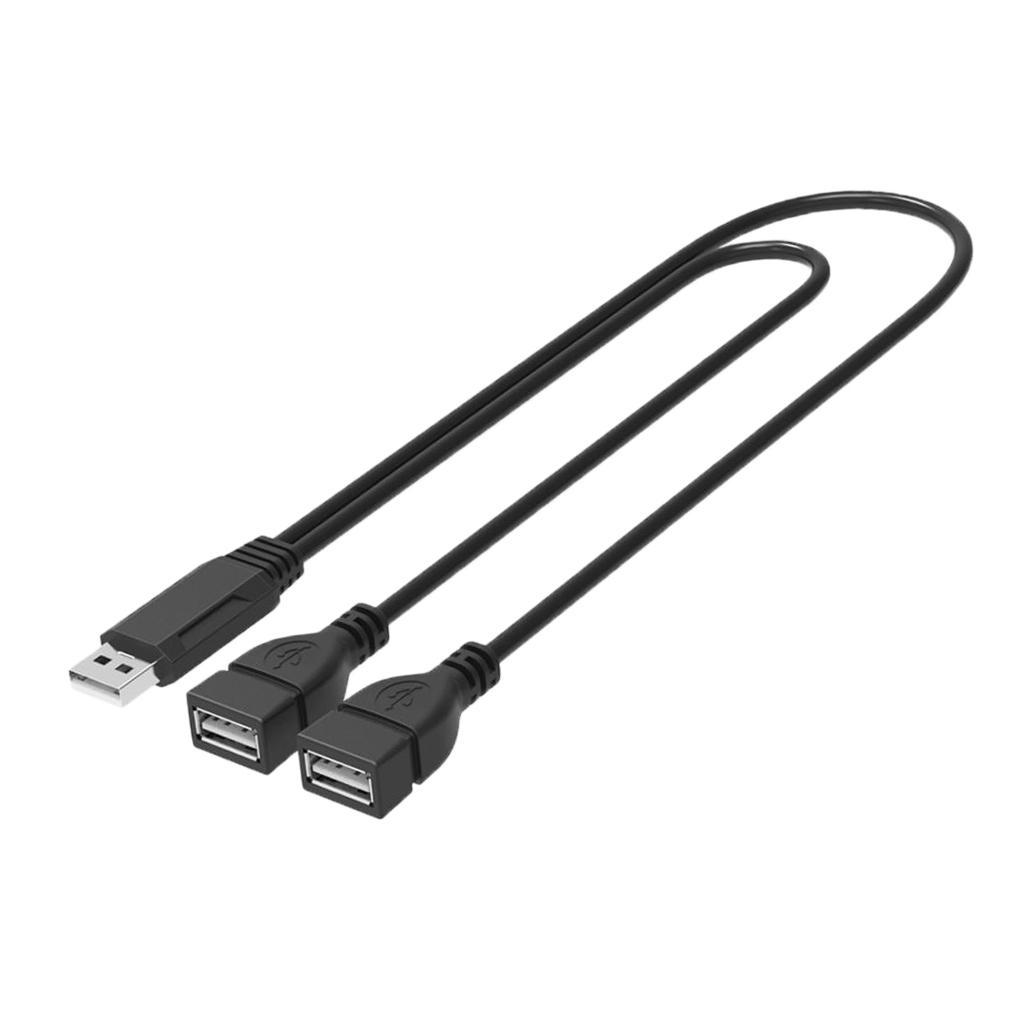 USB 2.0 A Male To 2 Dual USB Female Y Splitter Hub Power Cable