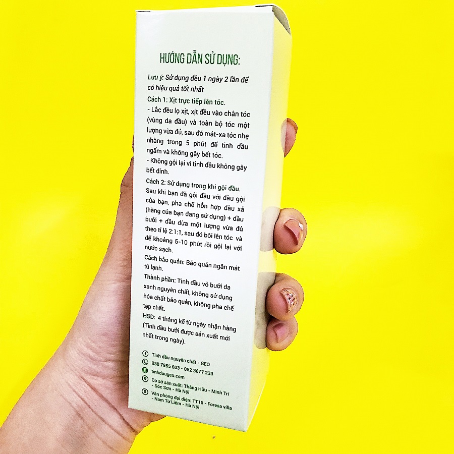 Tinh dầu bưởi ngăn ngừa rụng tóc GEO GROUP (100ml)