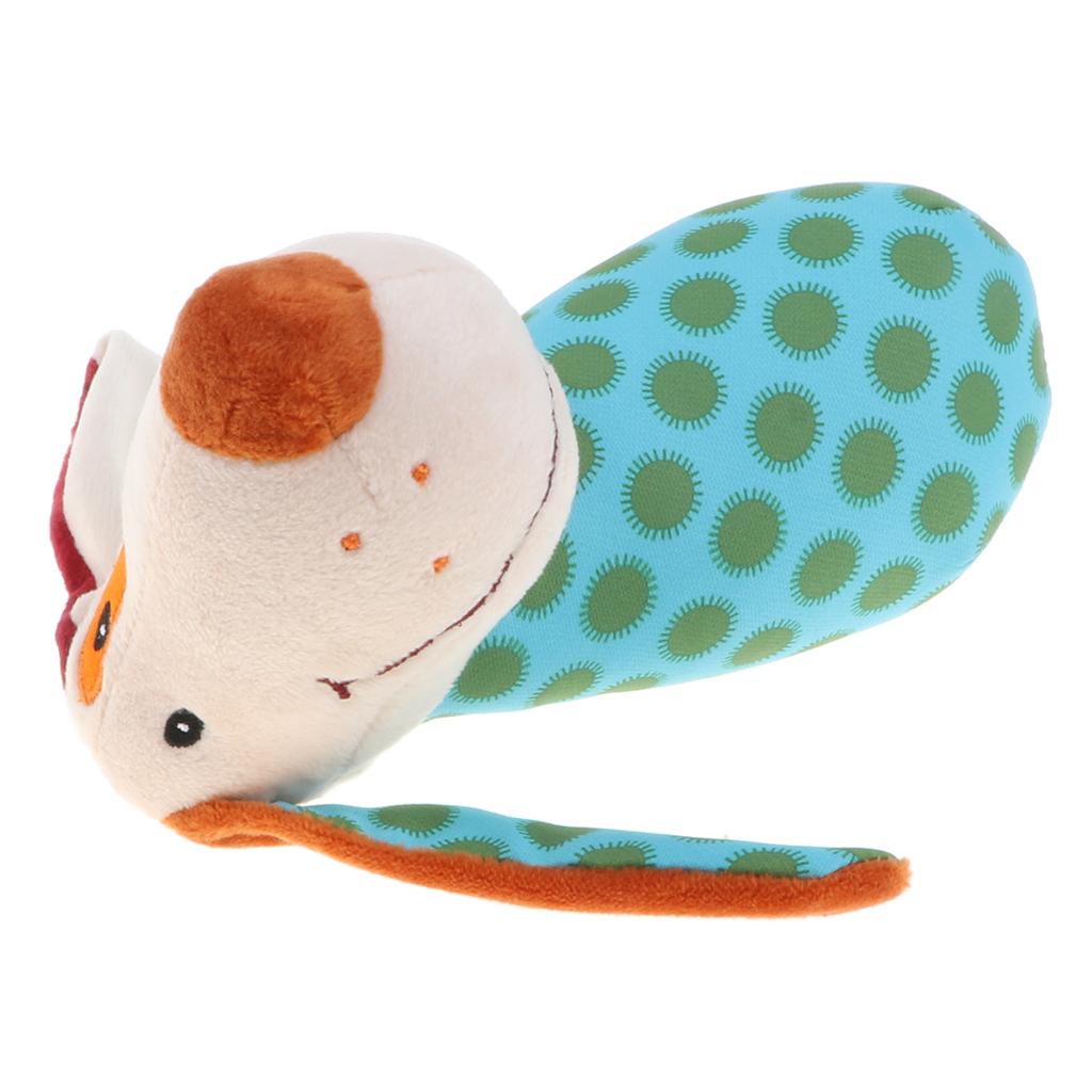 Adorable Dog Rattle Cartoon Stuffed Animal Squeaker Sticks, Baby Plush Hand Rattle Educational Toy for Baby Kids Toddlers