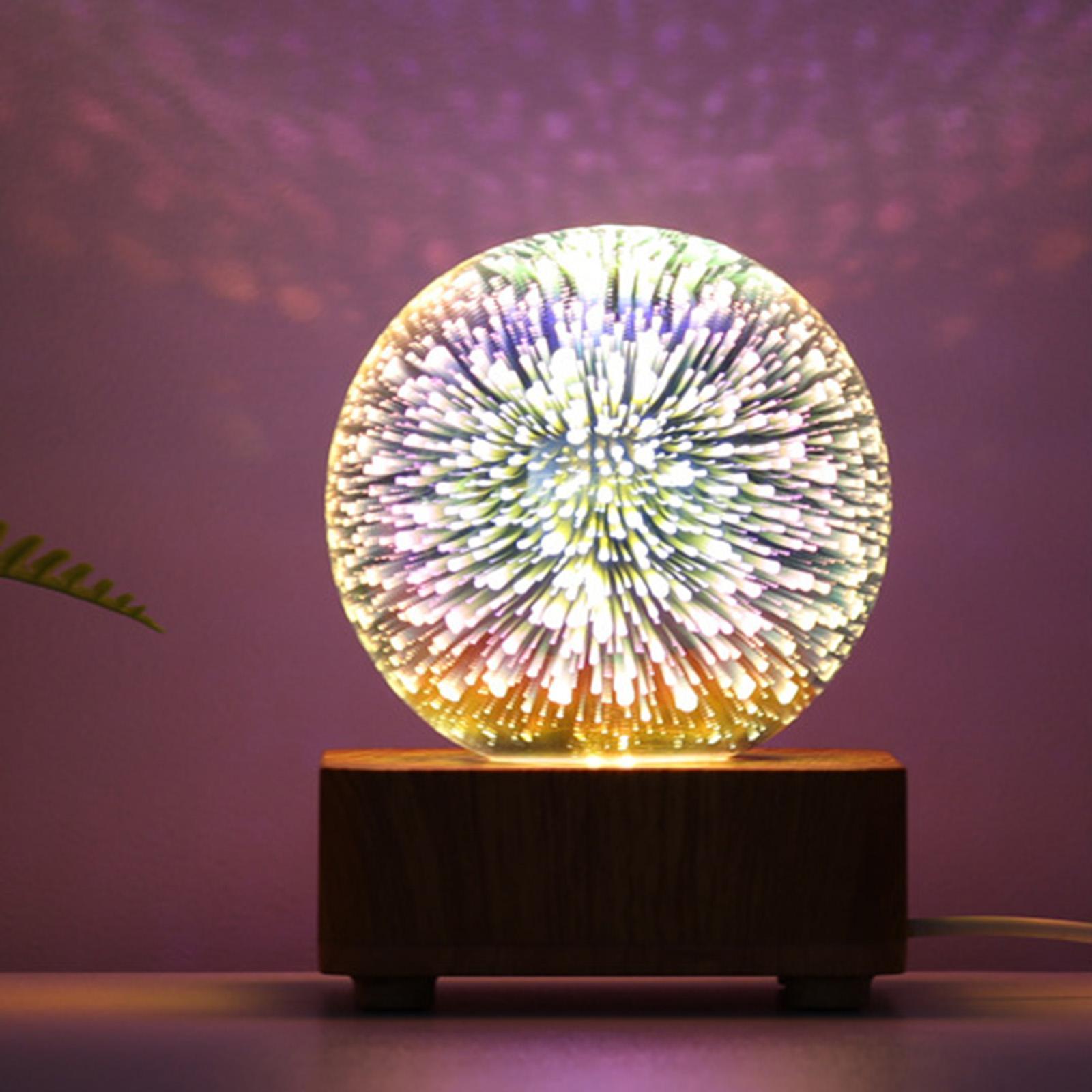 USB Powered LED 3D Glass Ball Night Light for Holiday Christmas Party Decor