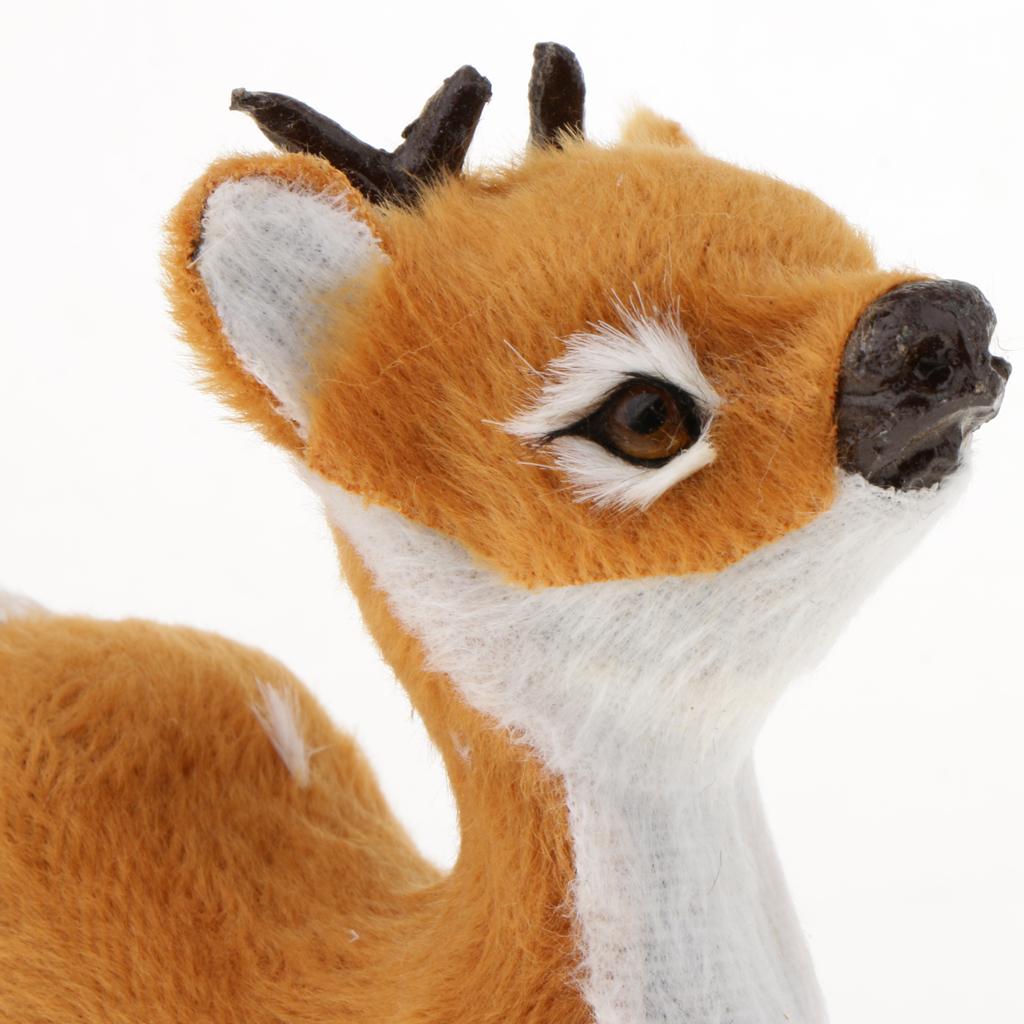 Christmas Plush Simulation Deer Doll Toy Xmas Ornament Home Decor