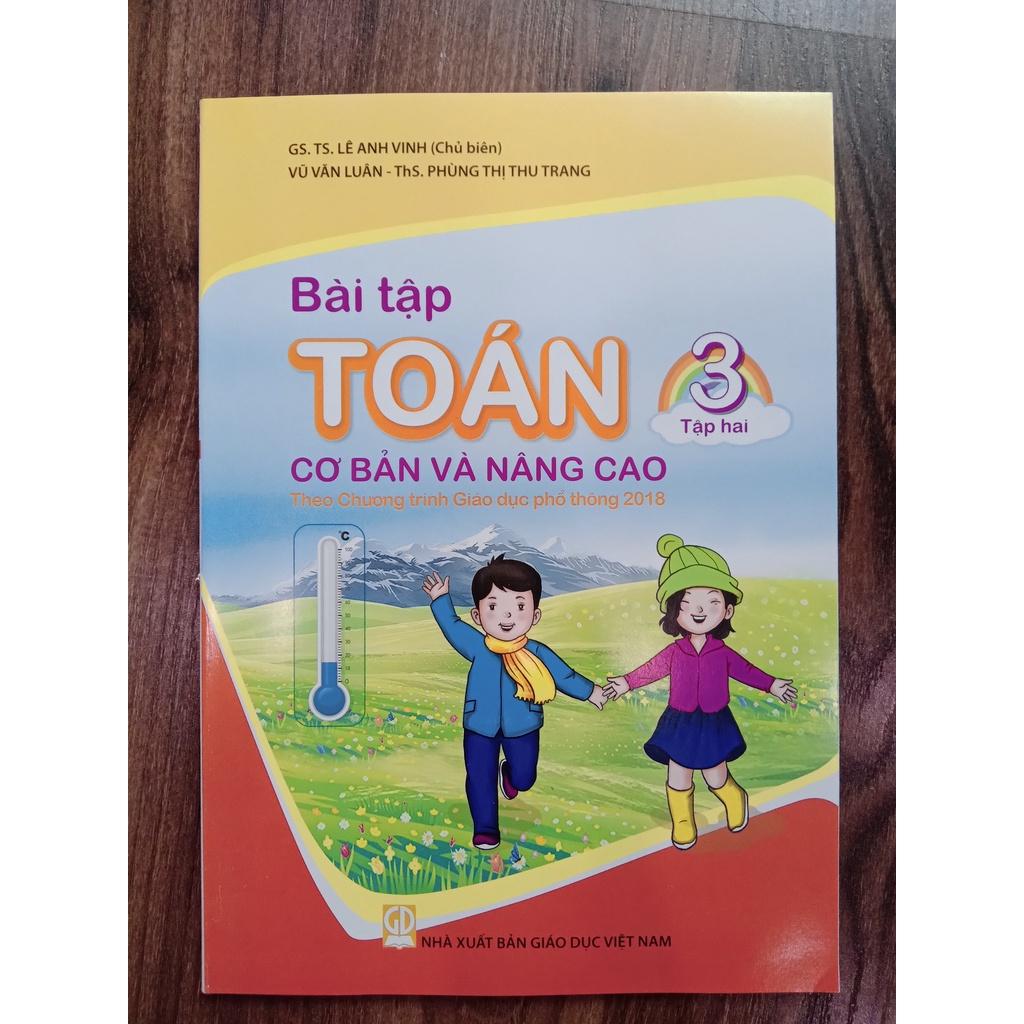 Sách - Combo Bài Tập Toán Cơ Bản Và Nâng Cao 3 - Tập 1 + 2 (Theo Chương Trình Giáo Dục Phổ Thông 2018)