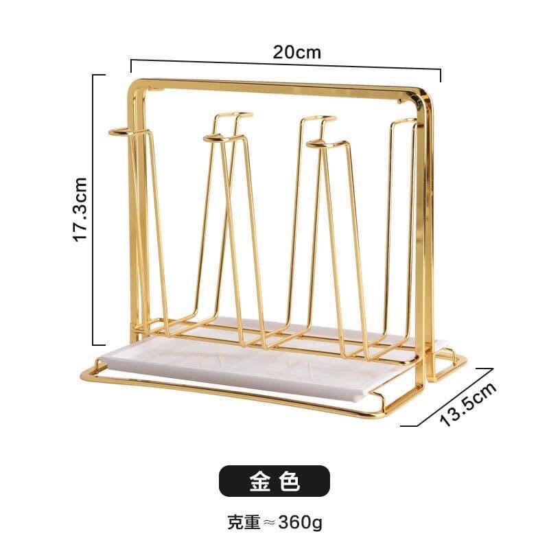 Giá úp ly , kệ úp cốc , Khay Úp Cốc Inox Cao Cấp - Có Khay Hứng Nước