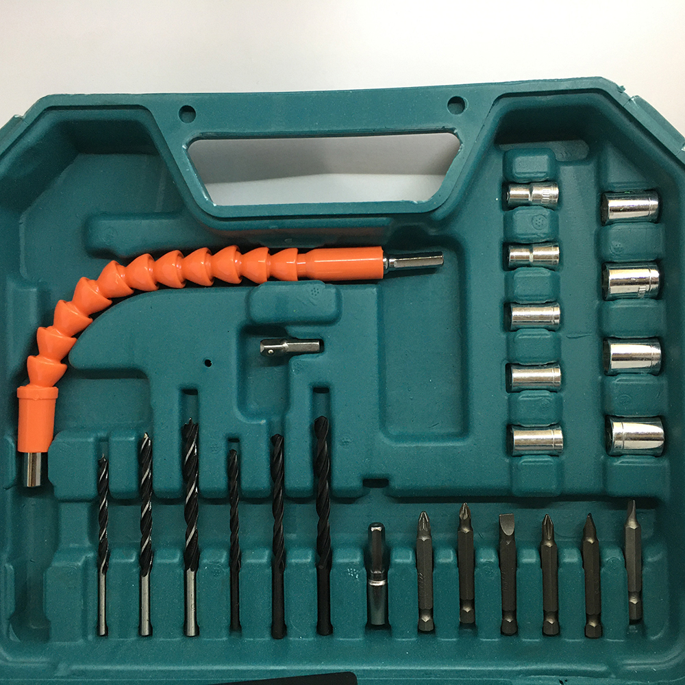 Máy Khoan Pin Đa Năng Cầm Tay 36V Kèm Bộ Phụ Kiện 24 Món Siết Ốc, Bắt Vít, Tặng Hộp Đi Kèm