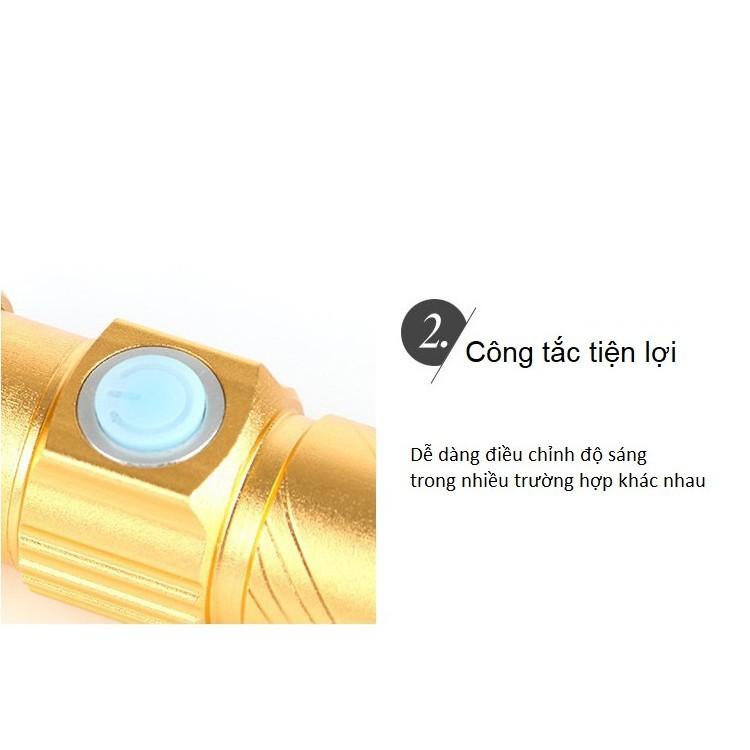 Đèn pin mini Q5 sạc USB