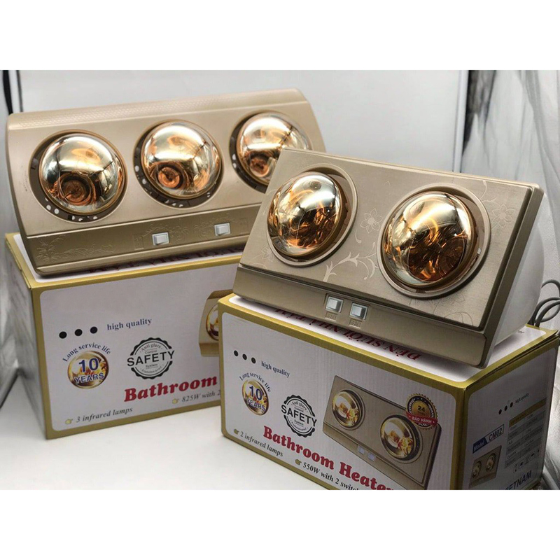Đèn sưởi nhà tắm 2 bóng, 3 bóng sưởi ấm nhanh, Đèn sưởi phòng tắm loại tốt, đèn sưởi nhà tắm - hàng chính hãng