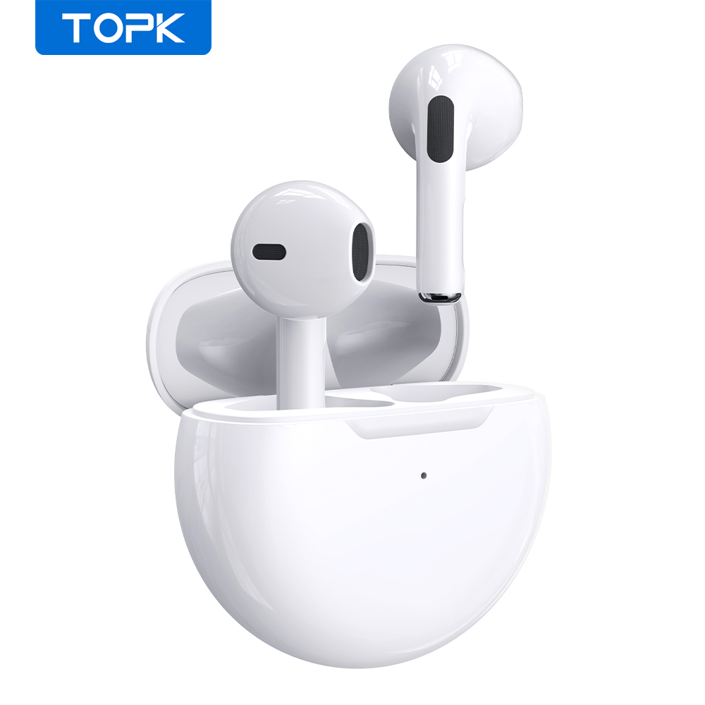 Tai Nghe Không Dây TOPK T30 TWS Bluetooth 5.0 Nhỏ Gọn Âm Thanh HD Có Mic IPX4 - Hàng chính hãng