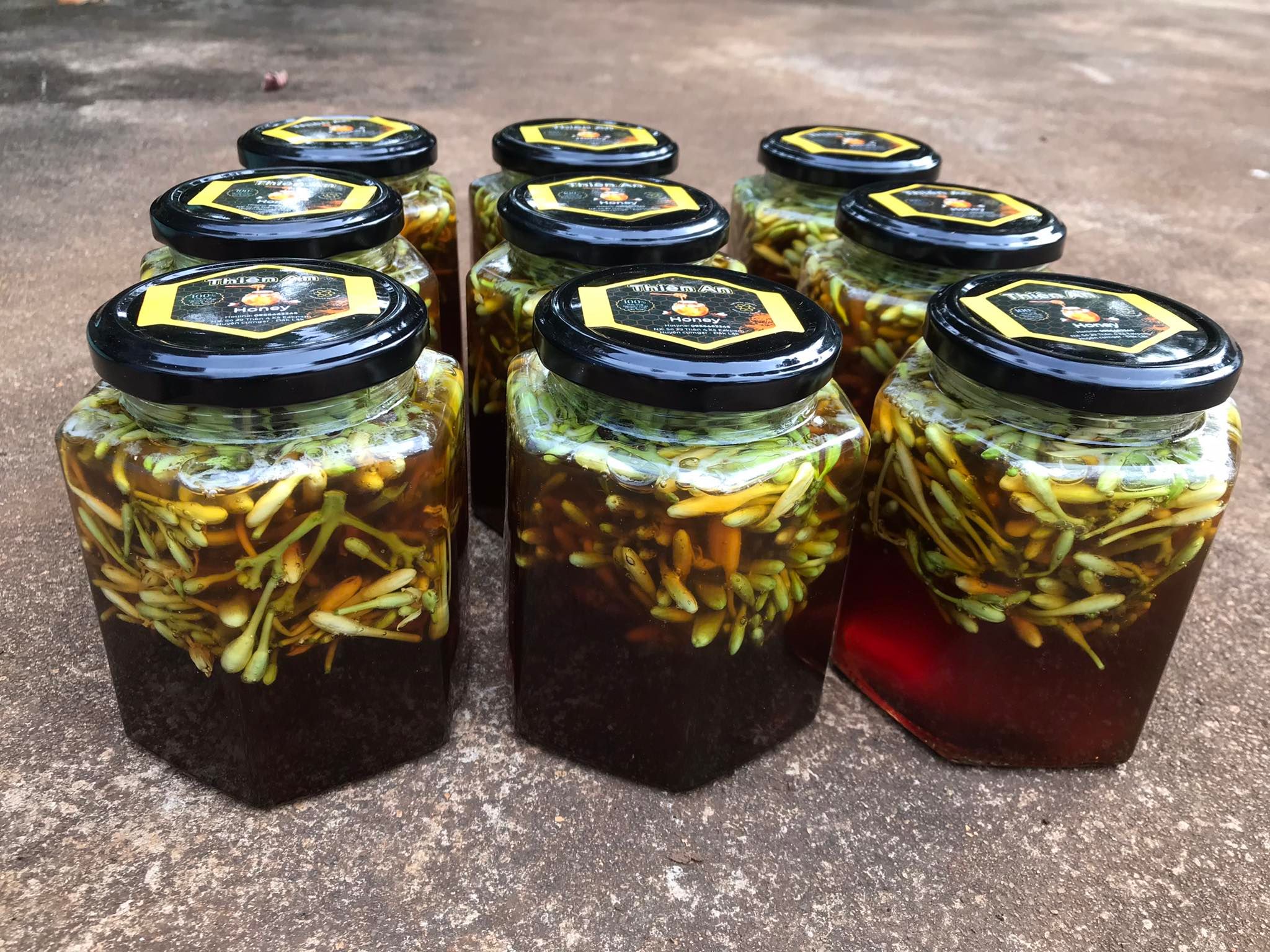 Gừng Sẻ ngâm Mật Ong Rừng Đaklak- Hũ Thủy Tinh 500ml