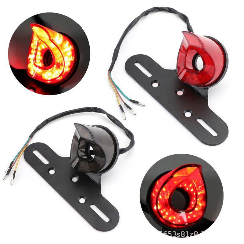 Phong cách mới nhất xe máy bán chạy đèn hậu LED sửa đổi theo phong cách hành trình khung biển số của Prince đèn hậu đèn chạy đèn phanh