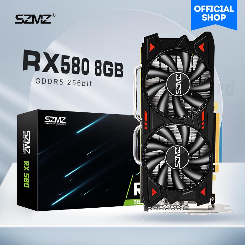 SZMZ RX 580 8GB card đồ họa rx580 Radeon Video Card GDDR5 256Bit GPU Card màn hình placa de video 8GB