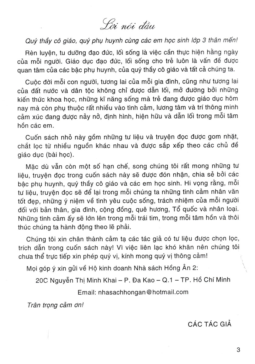 Truyện Đọc Đạo Đức Lớp 3 _HA