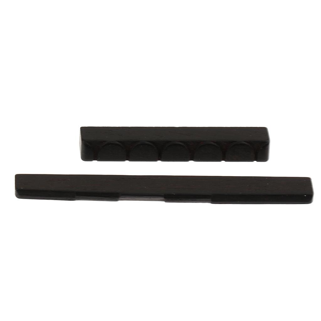 1 Set Ebony String Nut Saddle for Classical Guitar Replacement Parts