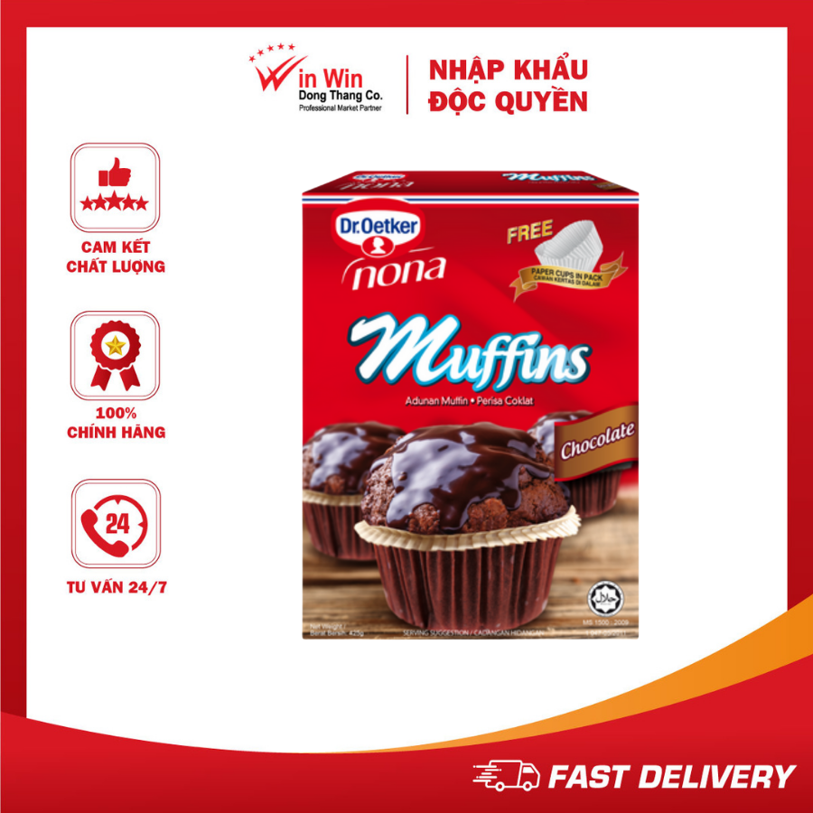 Bột Làm Bánh Muffins Socola Dr. Oetker 425g (Thương Hiệu Đức - SX Malaysia)