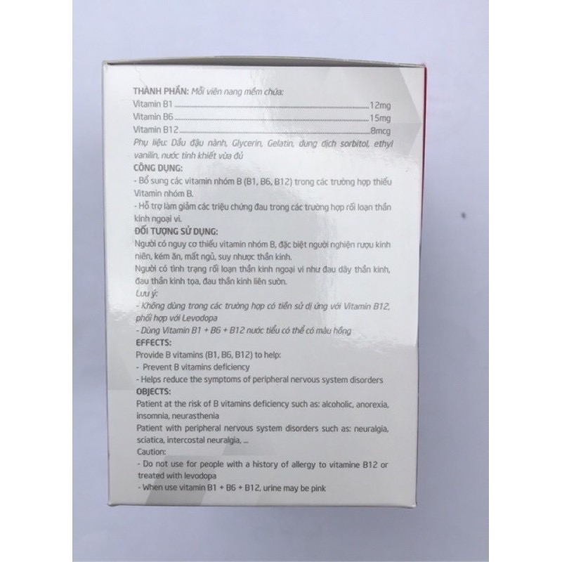 Viên uống Soft 3b Vitamin plus Kingphar New, hộp 100v