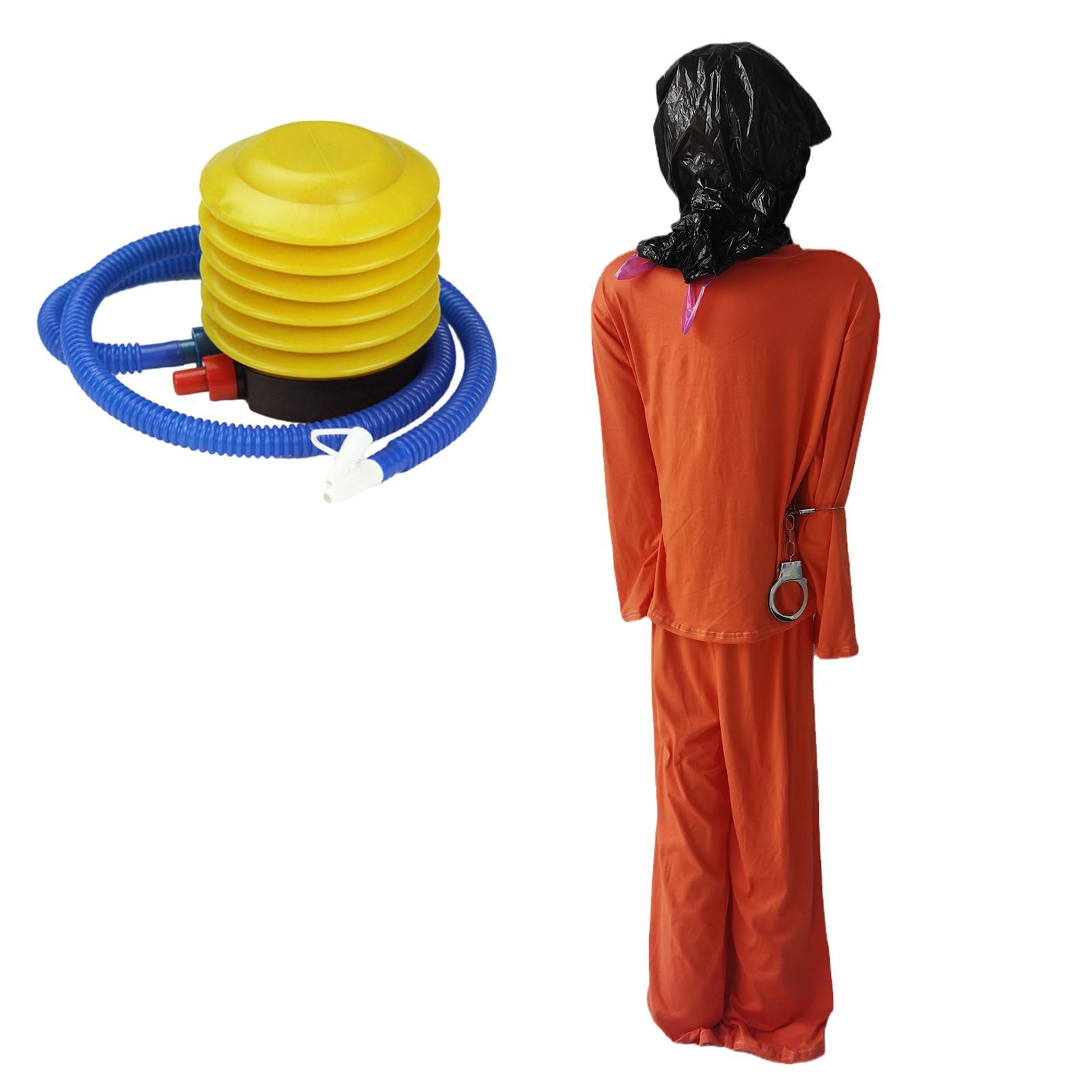 Halloween Scary Prison Uniform Prisoner Costumes for Cosplay Graveyard Scene
