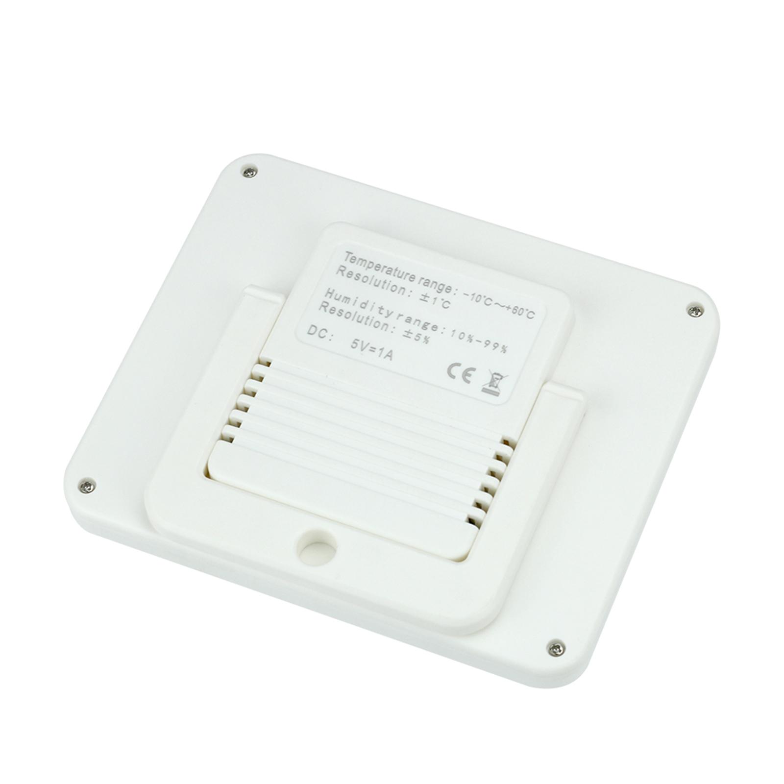 Nhiệt ẩm kế trong nhà tích hợp đồng hồ và lịch theo tuần màn hình LCD có đèn nền YS202