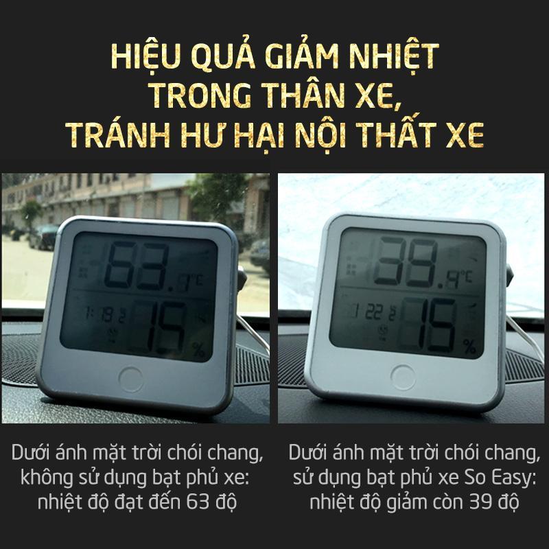 Bạt Phủ xe Ô Tô Bạt phủ xe hơi - áo trùm che phủ xe hơi nhôm bạc 4 chỗ đến 7 chỗ 2 lớp chống nóng mưa