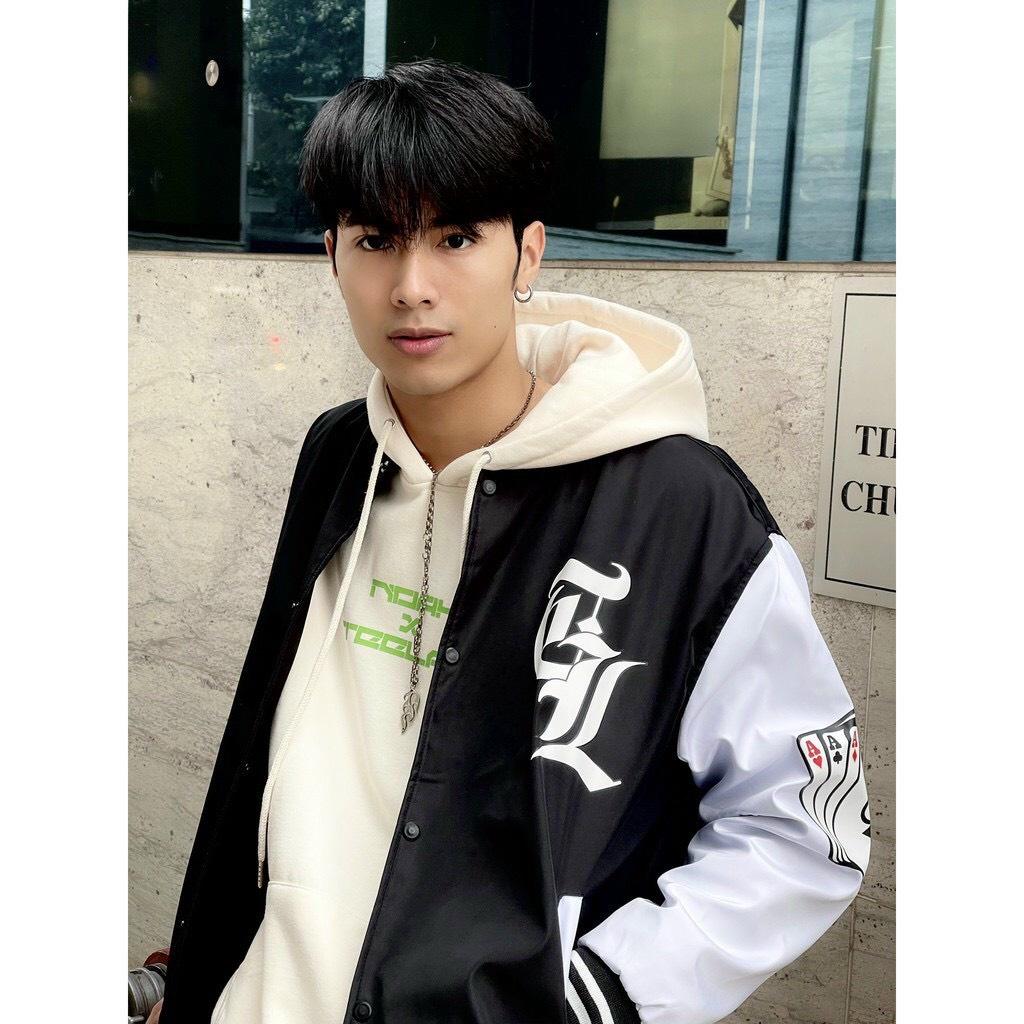 Áo Khoác Bomber Dù TEELAB BLACKJACK Form Rộng Unisex Nam Nữ Ulzzang Phong Cách Cá Tính