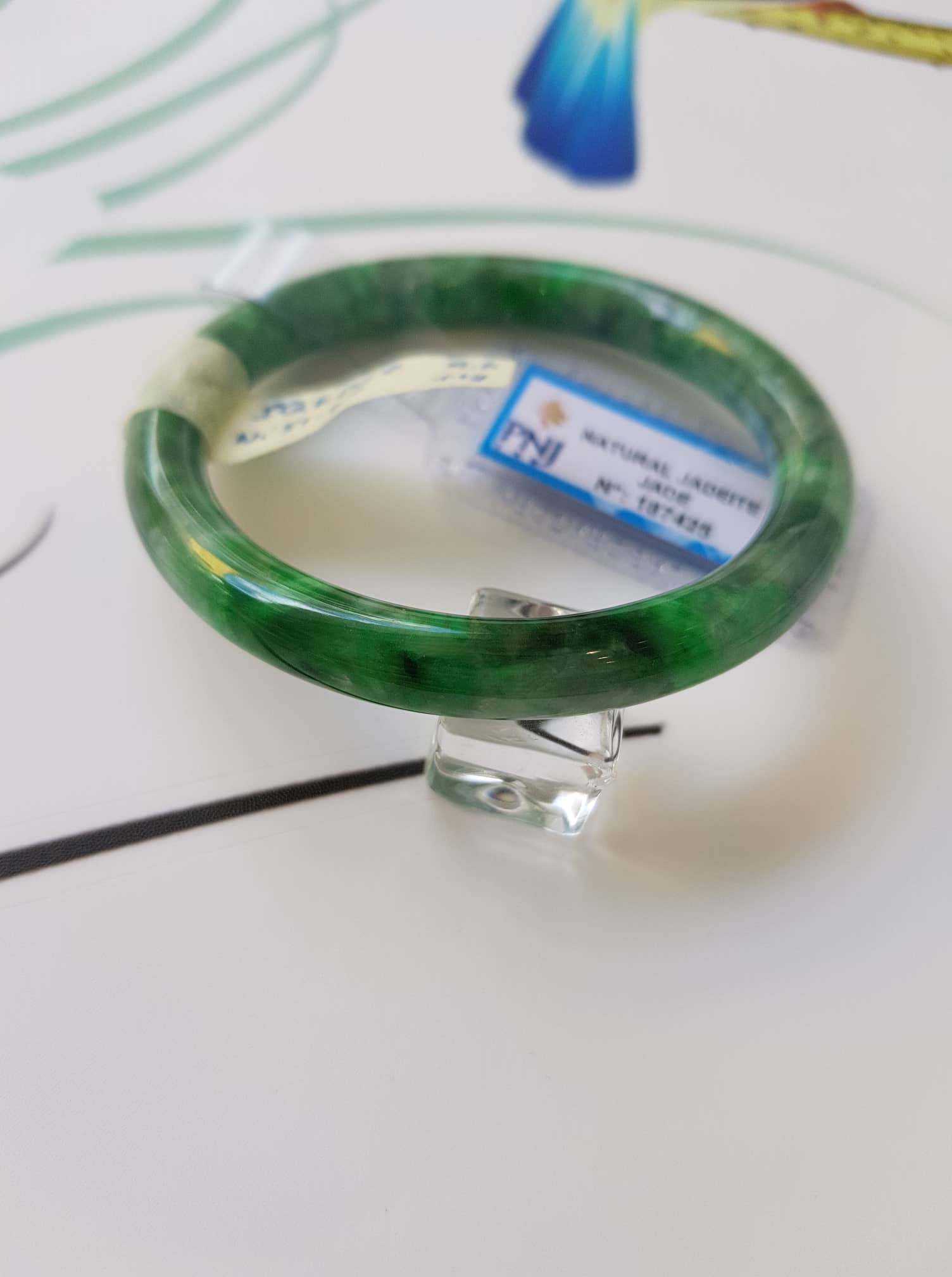 Vòng Cẩm Thạch Xanh Lý Trầm Ni 51-52 PQ6062