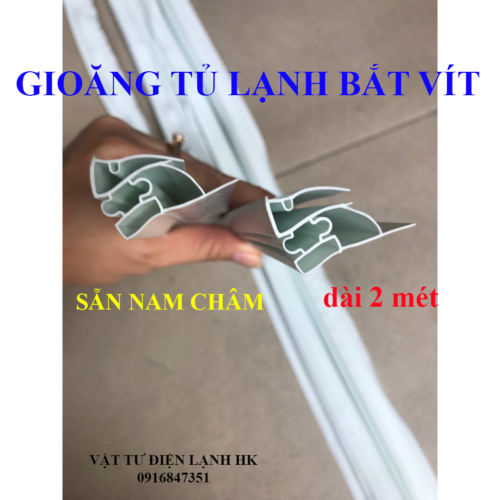 Ron tủ lạnh kiểu bắt vít 2 mét - Gioăng sẵn nam châm Zoăng 2m