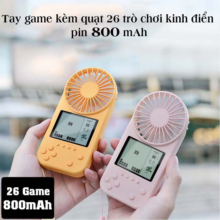 Máy chơi game cầm tay Kèm Quạt 26 trò chơi kinh điển dung lượng pin 800mAh gamefan f2