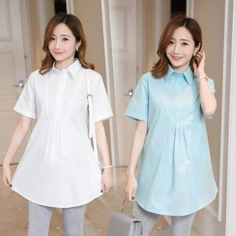 Áo Bầu Sơ Mi Trắng Đẹp Công Sở