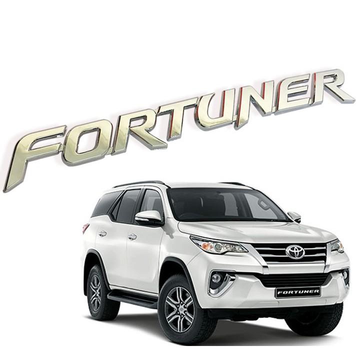 Tem Logo Chữ Nổi Fortuner Gắn Trang Trí Đuôi Xe Toyota Fortuner - Đẹp