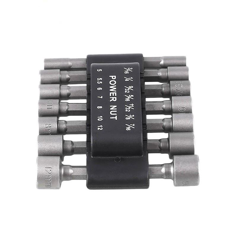 Bộ 14 Khẩu Tuýp Vặn Ốc Lục Giác Gắn Máy Khoan 14 Đầu Vít Bắn Tôn