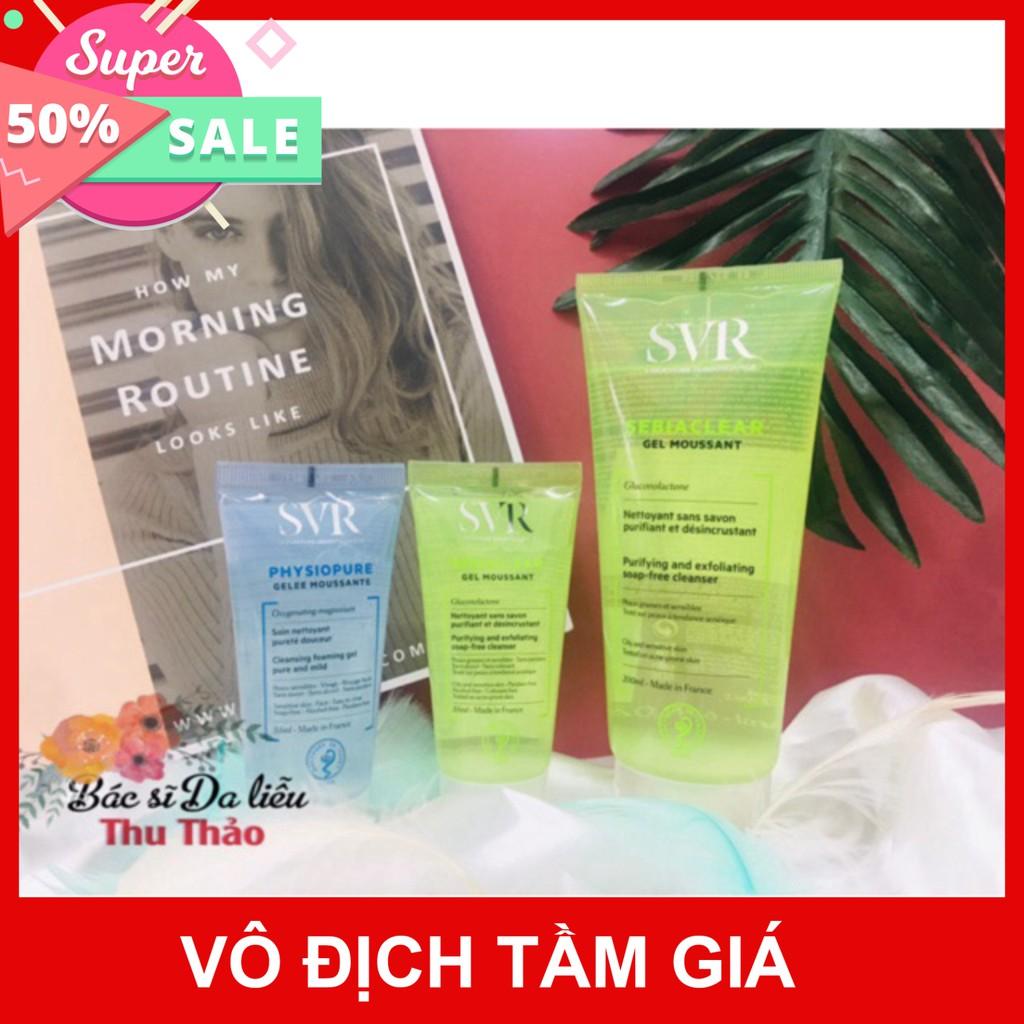 SỮA RỬA MẶT KHÔNG XÀ PHÒNG SVR SEBIACLEAR - GEL MOUSSANT 55mL - 200mL